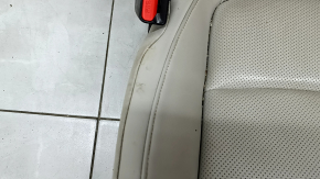 Driver's seat for Honda Accord 18-22 without airbag, worn, electric, with memory, leather, light gray, heated and ventilated, worn, needs cleaning, scratches on the lining
