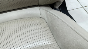 Driver's seat for Honda Accord 18-22 without airbag, worn, electric, with memory, leather, light gray, heated and ventilated, worn, needs cleaning, scratches on the lining