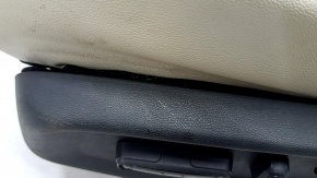 Driver's seat for Honda Accord 18-22 without airbag, worn, electric, with memory, leather, light gray, heated and ventilated, worn, needs cleaning, scratches on the lining