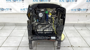 Driver's seat for Honda Accord 18-22 without airbag, worn, electric, with memory, leather, light gray, heated and ventilated, worn, needs cleaning, scratches on the lining