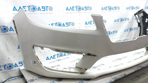 Bare front bumper for a Lincoln MKZ 17-20, without parking sensors and without a tow hook, white, scratches, scuffs, dents