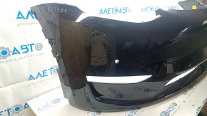 Tesla Model Y 20-25 bare front bumper for 6 parking sensors, black PBSB, scratches, sand