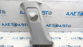 Tesla Model Y 20-25 center pillar trim, upper left belt, gray, needs cleaning, broken fastener
