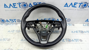 Naked steering wheel Honda Accord 18-22 black leather, without heating, with pads, with petals, scratches,