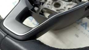 Naked steering wheel Honda Accord 18-22 black leather, without heating, with pads, with petals, scratches,