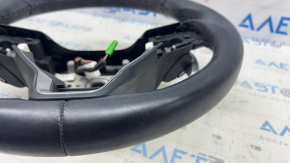Naked steering wheel Honda Accord 18-22 black leather, without heating, with pads, with petals, scratches,