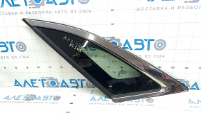 Rear left window, blind glass, Lincoln MKZ 13-20, chrome, scratches on chrome