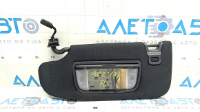 Left visor for Lincoln MKZ 17-20 black, without hook, with backlight and Homelink