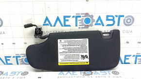 Right visor for Lincoln MKZ 17-20, black, without hook, with backlight