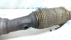 Exhaust manifold with catalytic converter for a 1920 Lincoln MKZ hybrid, mesh torn, rusty
