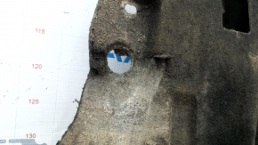Lincoln MKZ 13-20 2.0 hybrid FWD engine guard is torn, scuffed, and cracked.