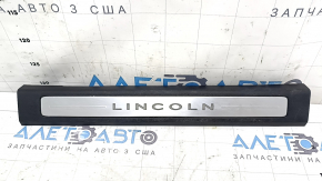 Lincoln MKZ 17-20 front right door sill plate, chrome with backlight, black, scratches, dents