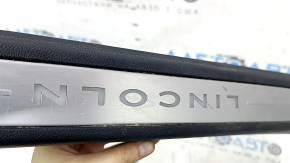 Lincoln MKZ 17-20 front left door sill plate, chrome with backlight, black, scratches