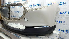 Front bumper, bare, Mazda CX-30 20-23, without parking sensors, white, scratches, cracks, dents