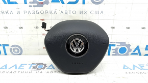 Black steering wheel airbag for the driver's side of the VW Jetta 19-24.