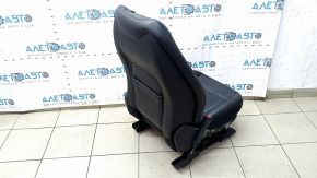 Lincoln MKZ 17-20 driver's seat without airbag, electric, heated, ventilated, black leather, dents, cracks, needs cleaning