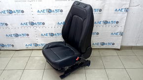 Lincoln MKZ 17-20 passenger seat without airbag, electric, heated, ventilated, black leather, cracks in the frame, dents, needs cleaning