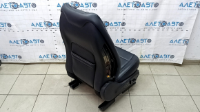 Lincoln MKZ 17-20 passenger seat without airbag, electric, heated, ventilated, black leather, cracks in the frame, dents, needs cleaning