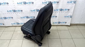 Lincoln MKZ 17-20 passenger seat without airbag, electric, heated, ventilated, black leather, cracks in the frame, dents, needs cleaning