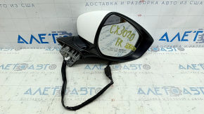 Right side mirror assembly for Mazda CX-30 20-23, 3-pin, heated, white, scratches