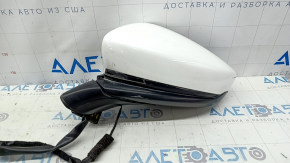 Left side mirror assembly Mazda CX-30 20-23, 3 pins, heated, white, broken, scratched