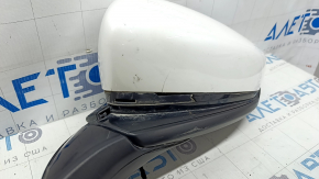 Left side mirror assembly Mazda CX-30 20-23, 3 pins, heated, white, broken, scratched