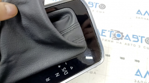 Automatic transmission knob with shifter cover for VW Jetta 19-21, black leather, scratches