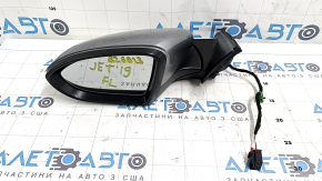 Left side mirror for VW Jetta 19-23, 3 pins, silver, scratches