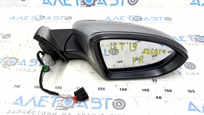 Right side mirror VW Jetta 19-23, 3 pins, silver, scratches