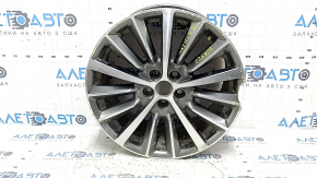 R18x8J Lincoln MKZ 17-20 wheel rim, curb, corrosion, missing fragment, in need of repair