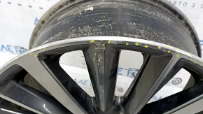 R18x8J Lincoln MKZ 17-20 wheel rim, curb, corrosion, missing fragment, in need of repair