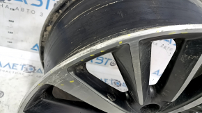 R18x8J Lincoln MKZ 17-20 wheel rim, curb, corrosion, missing fragment, in need of repair