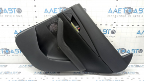 Mazda CX-30 2020 black rear right door panel, black cloth insert, black leather armrest with handle, cleanable