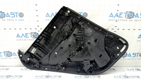 Mazda CX-30 2020 black rear right door panel, black cloth insert, black leather armrest with handle, cleanable