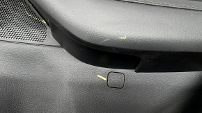Mazda CX-30 2020 black rear right door panel, black cloth insert, black leather armrest with handle, cleanable