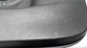 Mazda CX-30 2020 black front left door panel, black cloth insert, black leather armrest with handle, butt, worn