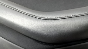 Mazda CX-30 2020 black front right door panel, black cloth insert, black leather armrest with handle, scratches