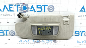 Left visor for Ford Fusion mk5 17-20, light gray, without hook, with backlight, without plug, for cleaning