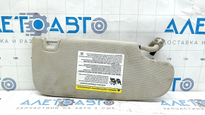 Left visor for Ford Fusion mk5 17-20, light gray, without hook, with backlight, without plug, for cleaning