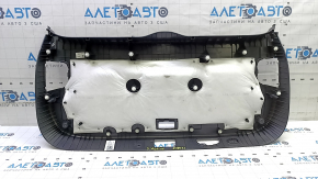 Kia Sportage 17-22 black lower trunk door trim, no inserts, worn, broken fastener, scratches