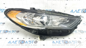 Right front headlight assembly for Ford Fusion mk5 17-20 halogen, with DRL, sand