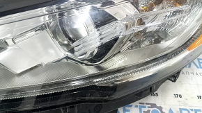 Left front headlight assembly for Ford Fusion mk5 17-20 halogen, with DRL, chip, scratches, sand