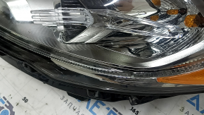 Left front headlight assembly for Ford Fusion mk5 17-20 halogen, with DRL, chip, scratches, sand