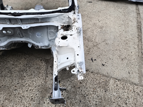 Front left quarter of Mazda CX-30 20-23 white, on the body, dented pillar