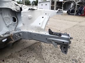 Front left quarter of Mazda CX-30 20-23 white, on the body, dented pillar