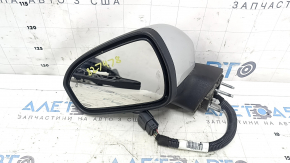 Left side mirror assembly Ford Fusion mk5 17-20, 5 pins, BSM, heated, silver, scratches on glass, worn