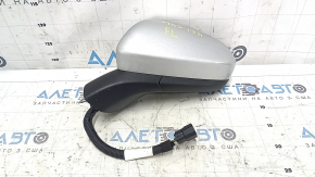 Left side mirror assembly Ford Fusion mk5 17-20, 5 pins, BSM, heated, silver, scratches on glass, worn