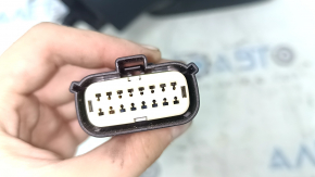 Left side mirror assembly Ford Fusion mk5 17-20, 5 pins, BSM, heated, silver, scratches on glass, worn