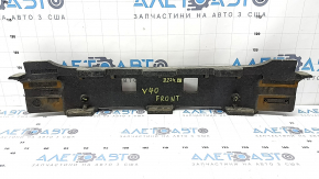 The front bumper absorber for Toyota Camry v40 07-09 has broken guides and is dented.