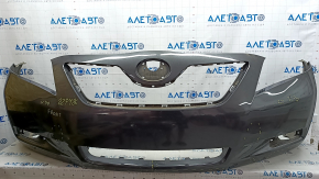 Front bumper bare Toyota Camry v40 07-09 graphite 1G3, scratches, non-factory hole, dents, crack